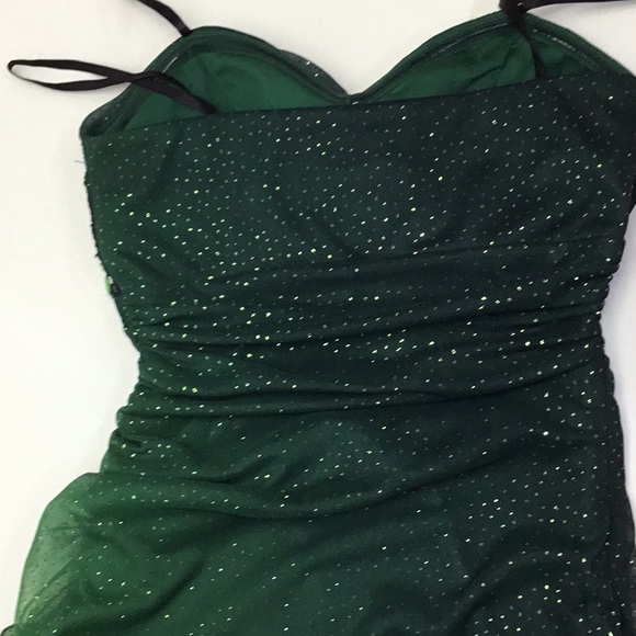 Blondie nites long  dress size 3 color green - Picture 7 of 7